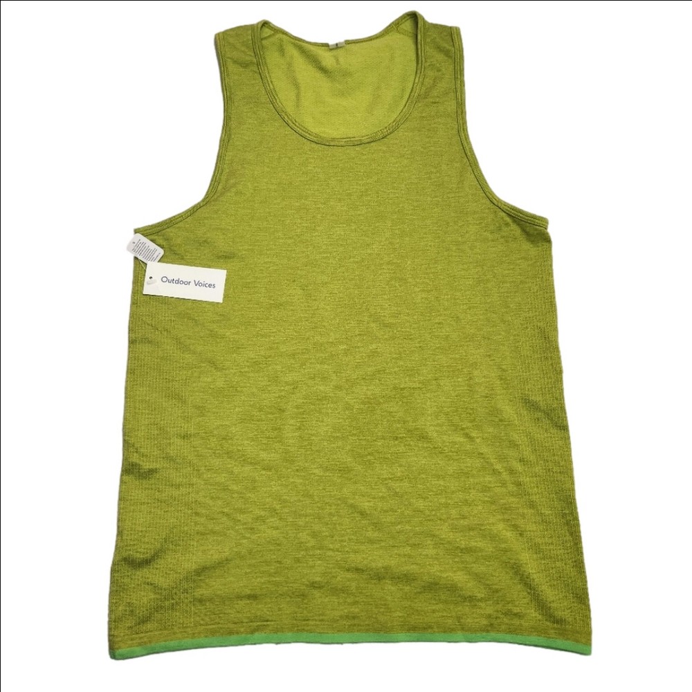 Outdoor Voices Men’s Seamless Tank Green Apple‎ size Medium NWT